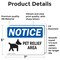 Signmission Pet Relief Area Sign With Symbol, 7 in W x Rectangle, Vinyl Decal OS-2PACK-NS-D-57-L-17246 - alternate 3